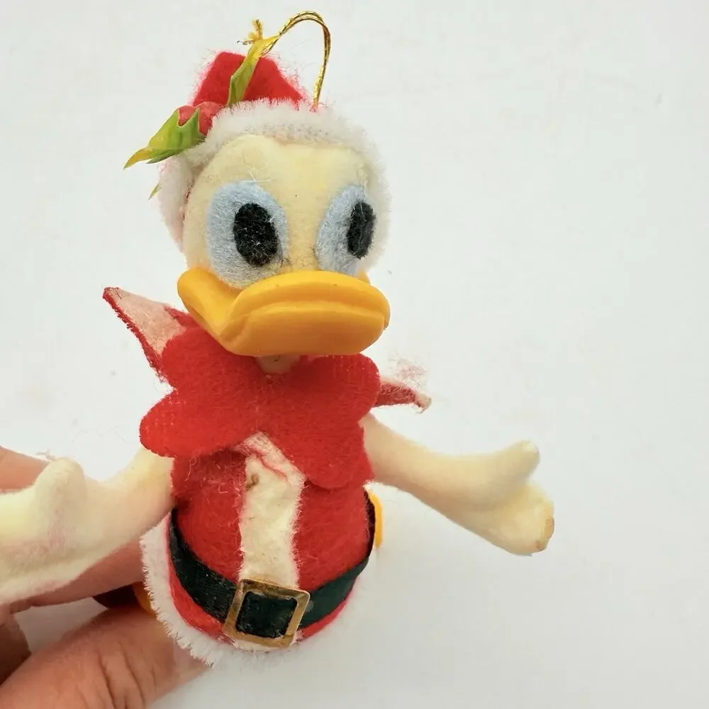 Disney Flocked Vintage Donald Duck Christmas Ornament 4